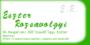 eszter rozsavolgyi business card